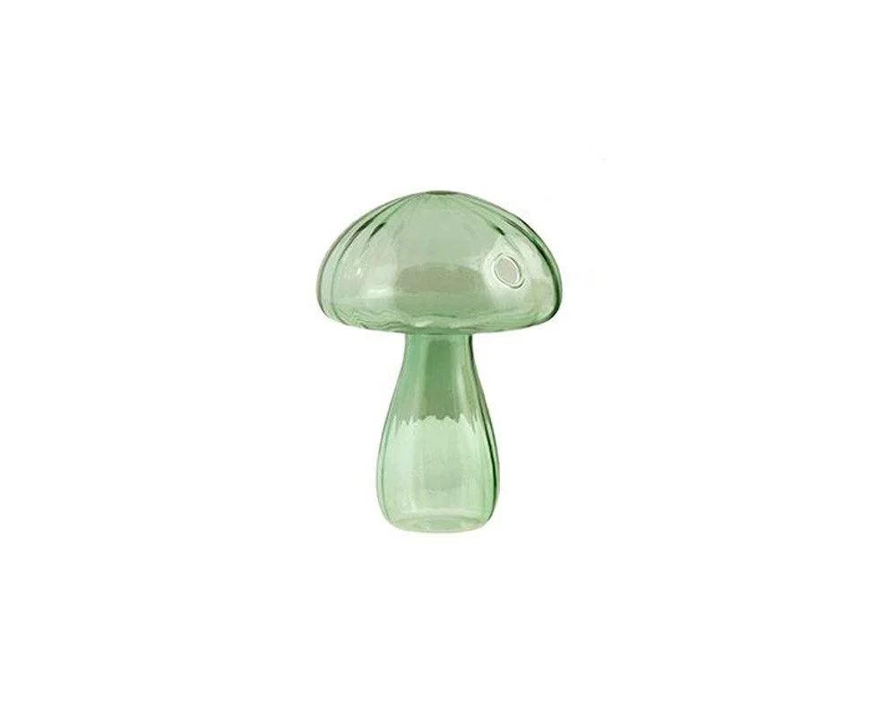 Handgeblasene Mini-Pilzglasvase – Dekovase für Trockenblumen & Einzelblüten, 11 cm